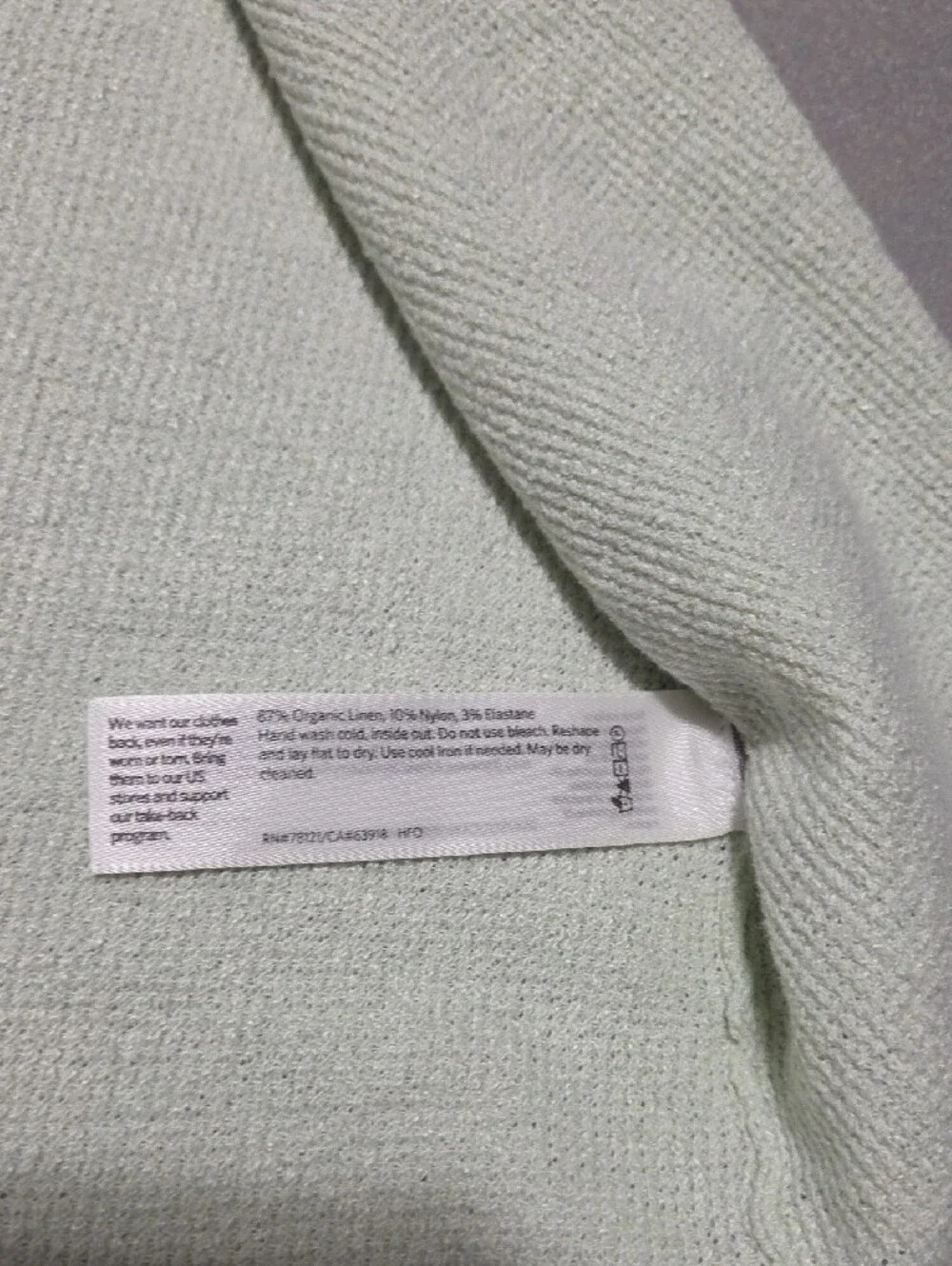 Eileen Fisher Soft Sage Open-Front Long Cardigan Linen Blend